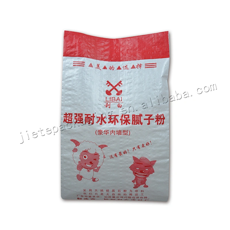 Bopp laminated plain white PP Woven Bag Sack for 20kg sand,bopp laminated pp wall putty bag