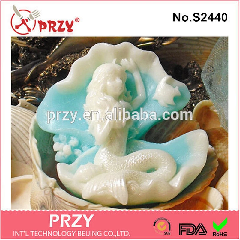 PRZY s2440 Handmade Silicone Mermaid Soap Mold