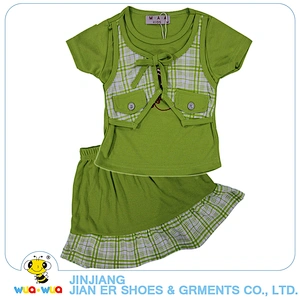 New style summer newborn baby girl T-shirt and skirt clothing set