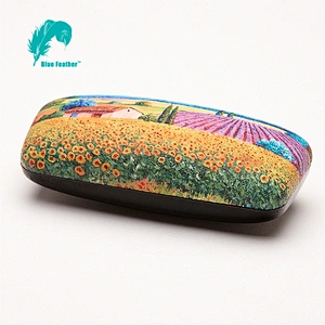 Stylish Oil Painting Pu Leather Hard Optical Case for Everyday Use
