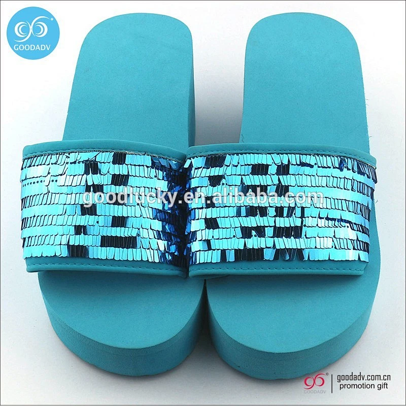 Guangzhou wholesale ladies fashion high heel shoes cheap custom eva women slipper