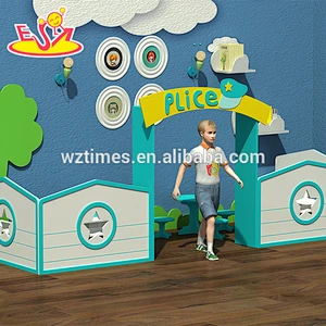 Wholesale Best design kindergarten home indoor funny wooden kids playground W08C181