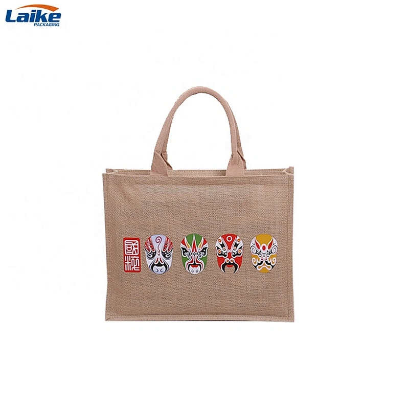 High quality wholesale promotional natural eco custom canvas jute burlap tote bag
