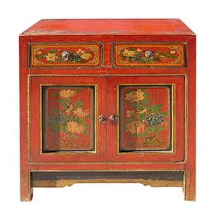 chinese antique shabby chic painting Gansu cabinet