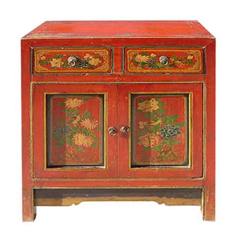 chinese antique shabby chic painting Gansu cabinet