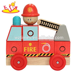 Wholesale best selling assemble wooden children car toy for fun W04A349