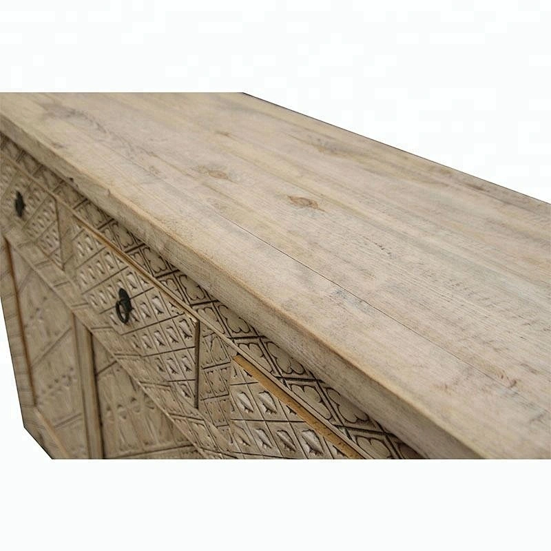 chinese antique reproduction natural wood oriental buffet living room furniture