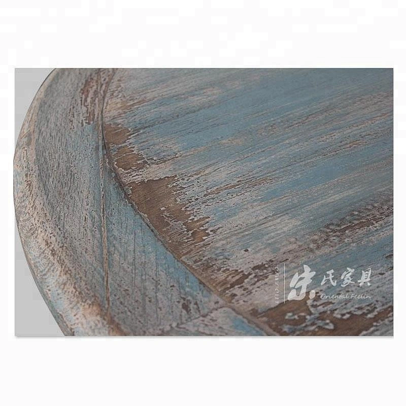 chinese rustic distressed wood dining room table