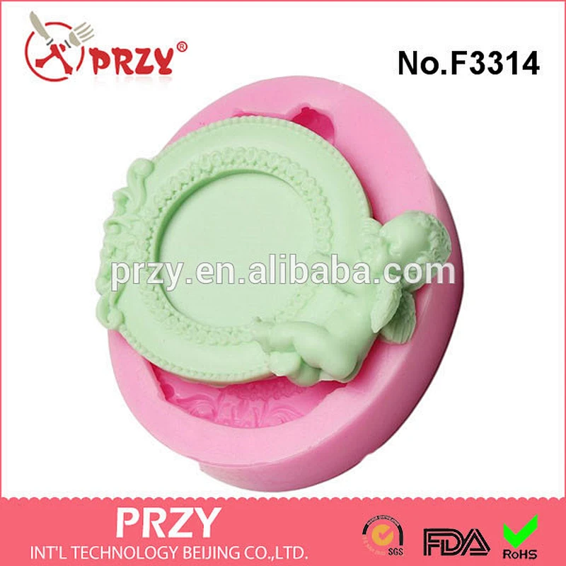 F3314 Sleep Angel Baby Silicone Mold Fondant Silicon Mold Cake Decoration Mold