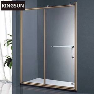 K-14 Aluminum Frame Hardware Material Sliding Good Clear Glass Shower Door