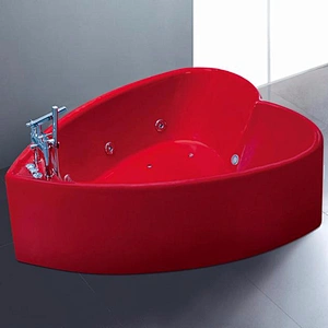 Fashionable heart shaped bathtub acrylic indoor modern hot tub