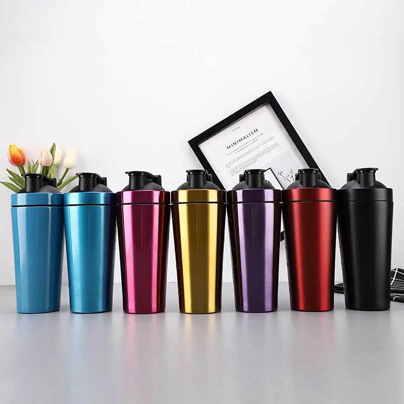 Shiny 304 Stainless Steel Shake Cup vacuum cup 750ml logo customized for corporate gift