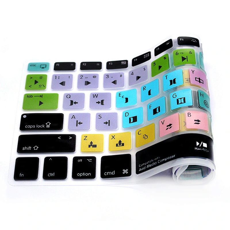 amazon hot sales Avid Media Composer shortcuts keyboard skin Spanish Laptop Keyboard Custom Covers For macbook pro 13