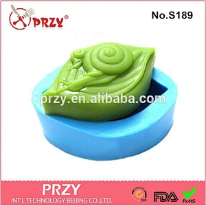 PRZY S189 2015 new snail shaped silicone soap mold