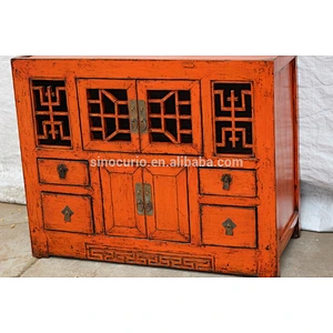 Chinese antique wooden furniture vintage carved shoe rack cabinet