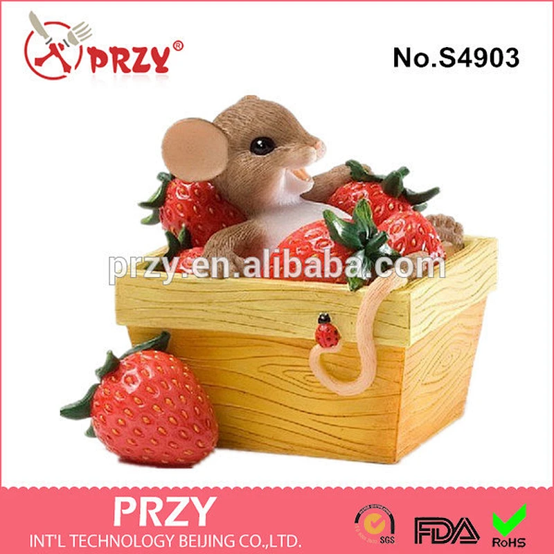 S4903 Mouse in a Strawberry Bath tub Soap Mold 3d Silicone Mold for Handmade Mold