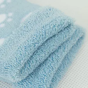 cotton blue panda knitting baby winter thick socks