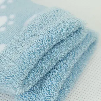 cotton blue panda knitting baby winter thick socks