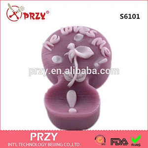 Rose with Spoon Shape Silicone Soap Mold/Decorative Molds