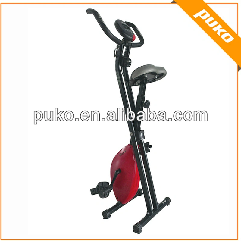 Red home trainer exercise cyclette