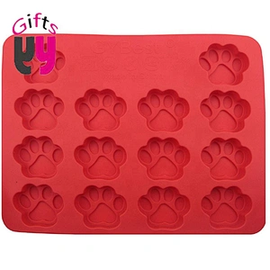 High quality cute dog bone silicone cookie baking pans mold
