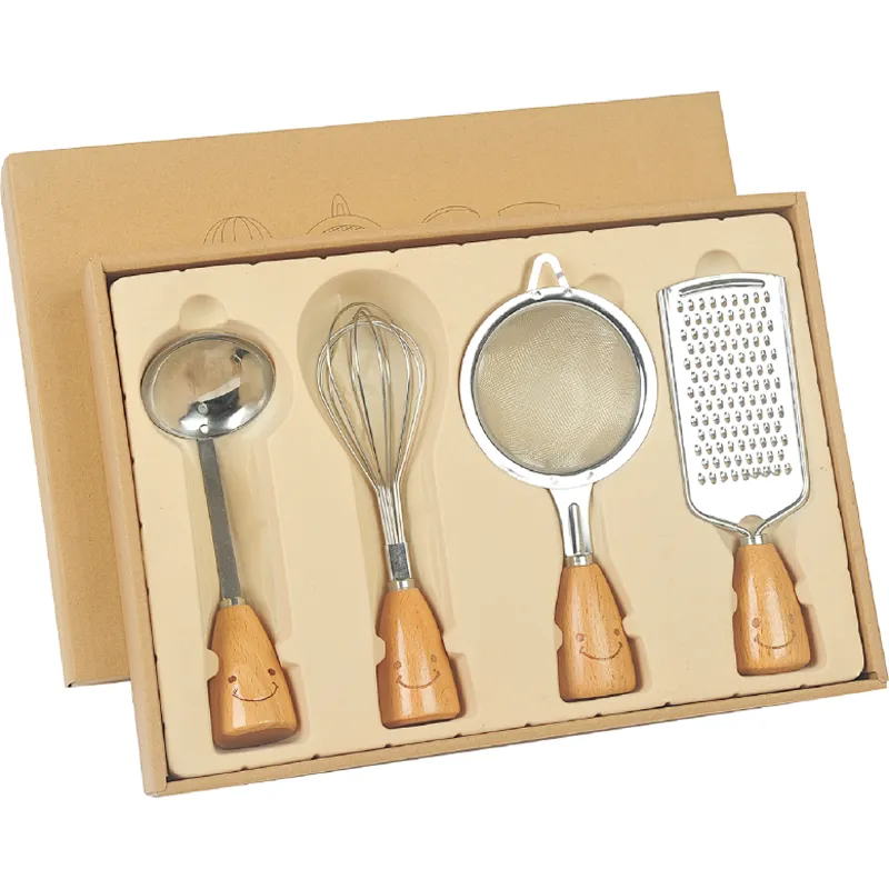 Wholesale Factory Directly Kitchenware Tools Multifunctional Creative Combination Kitchen Gadget Smiling Face Tableware Gift Box