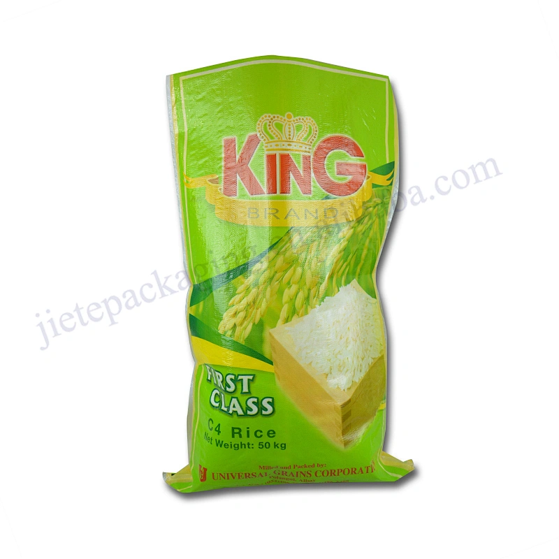 Transparent plastic laminated pp woven basmati rice bag 25kg 50kg export