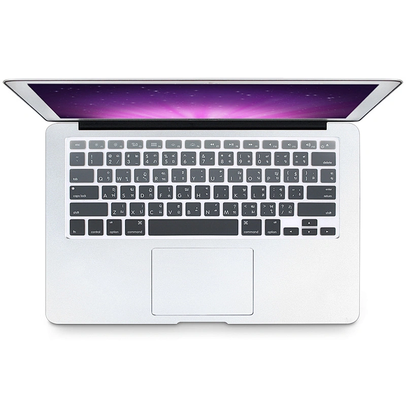 custom rainbow silicone keyboard cover Keyboard Protector for macbook thai keyboard Pro Retina Display 13