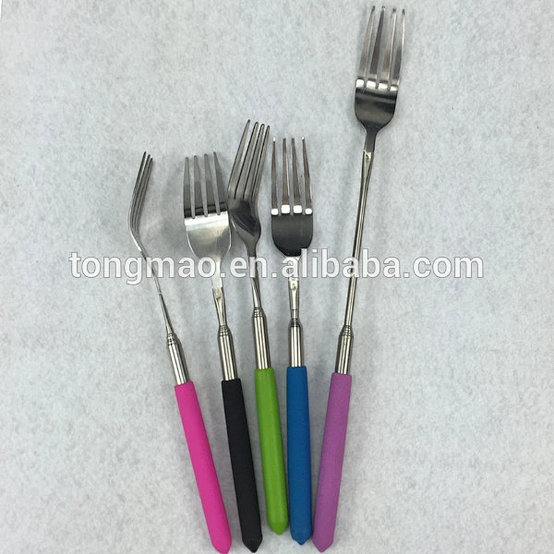 Stainless steel Telescoping freeloader Marshmallow dinner fork