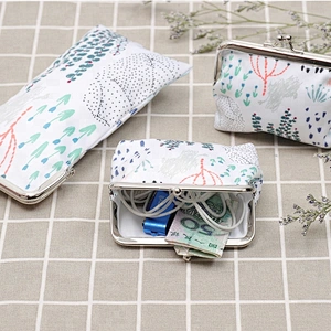 Promotional custom microfiber coin purse with metal silver clip