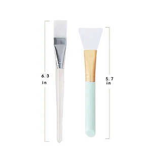 Newest Professional Beauty 2pcs Silicone DIY Facial Mask Brush Foundation Makeup Brush With High Quality