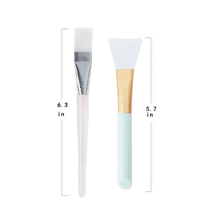 Newest Professional Beauty 2pcs Silicone DIY Facial Mask Brush Foundation Makeup Brush With High Quality