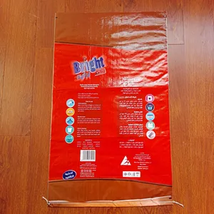 Customized design detergent plastic bag pp woven washing powder sack 16kg pouch