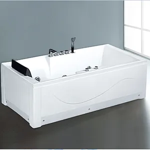 Make In China Jet Whirlpool Rectangular Corner Bath Tub Massage Function