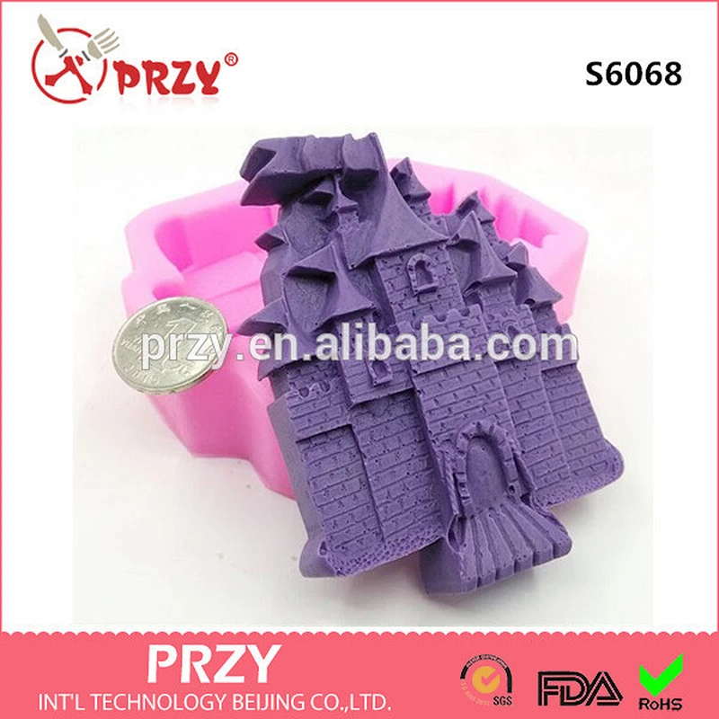 European castle silicone mold DIY mold for soap making/handmade soap mold