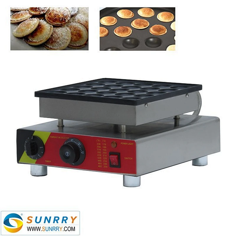 2018 hot sell electric poffertjes grill maker single plate for 25 pcs poffertjes grill(SUNRRY SY-WM47A)
