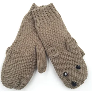 long fingerless gloves/women winter thick knit mittens