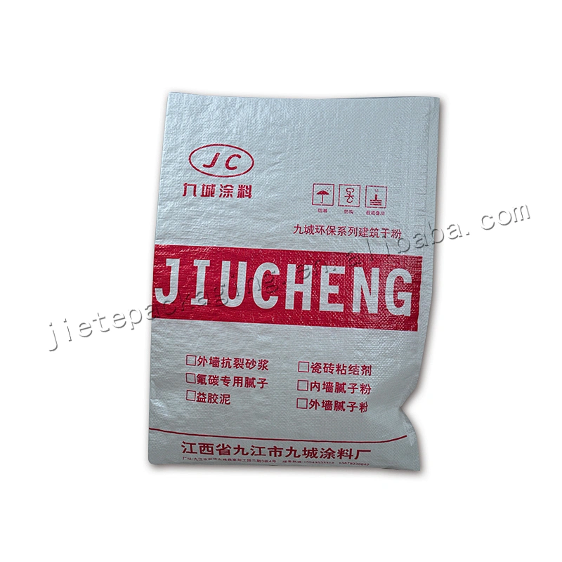Moisture proof 20kg pp woven packaging bags for cement, wall putty powder,tile adhesive,mortar