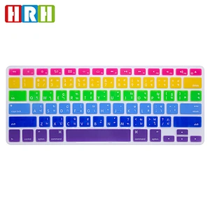 custom rainbow silicone keyboard cover Keyboard Protector for macbook thai keyboard Pro Retina Display 13