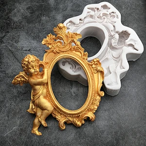 Angel photo frame silicone molds DIY cake decoration Mould European photo Frame chocolate molds