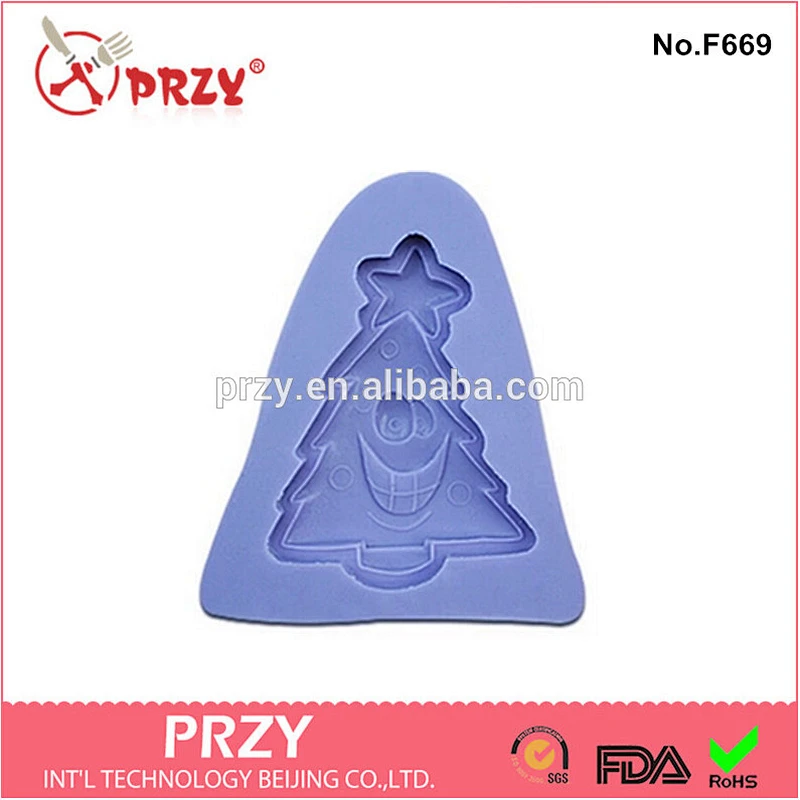 Gum paste christmas tree silicone fondant mold