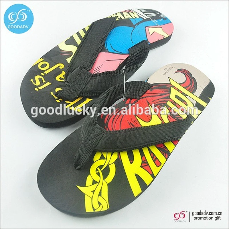 Thick EVA sole anime printed summer outdoor cheap fashion hot young slipper