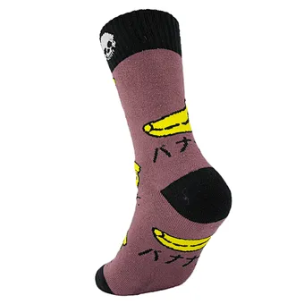 Wholesale Women Custom Fashion Casual Cartoon Banana Jacquard Socks