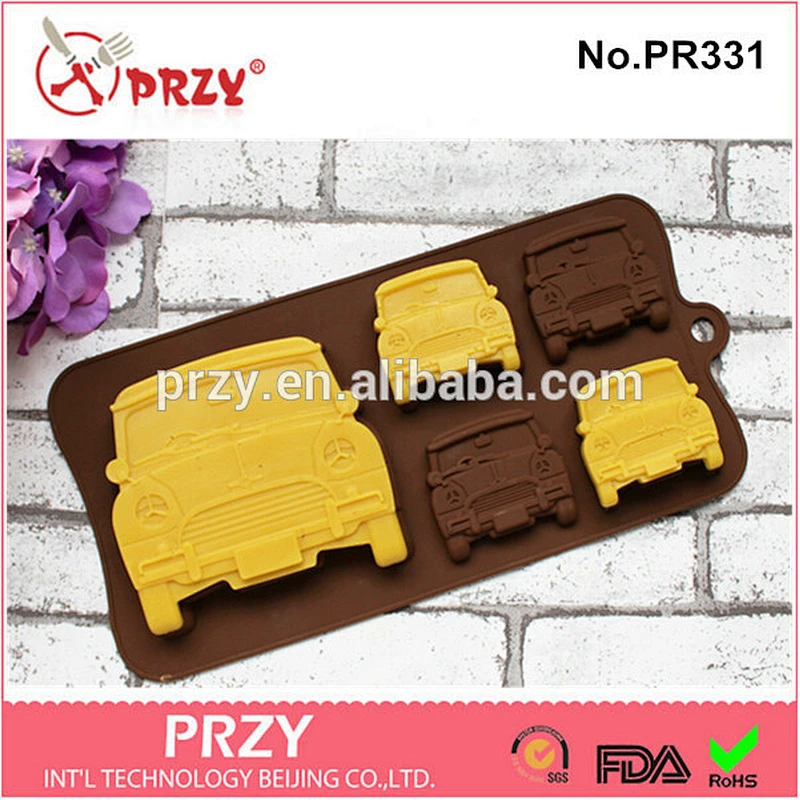 PRZY PR331 mulit car shaped silicone chocolate mould