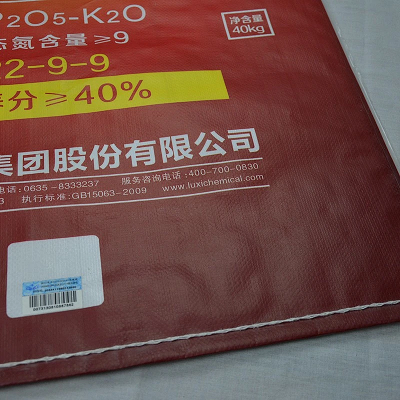 Red 40kg pp woven fertilizer packaging bag with lining plastic urea sack