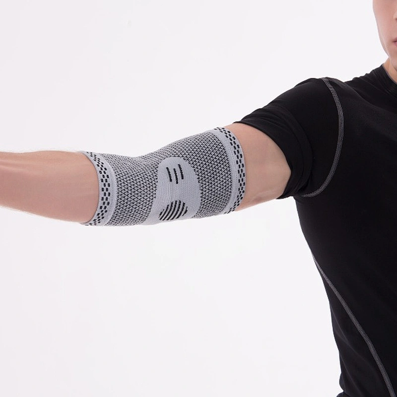 Knitted elbow protector weaving elastic bamboo strap elbow support brace basketball fitness
