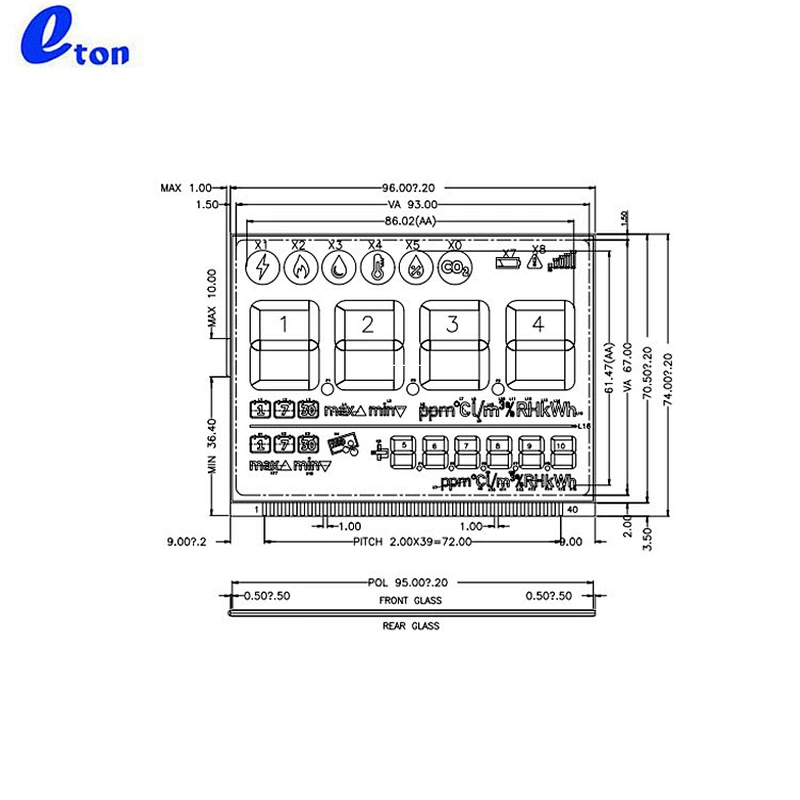 cheap digital fireplace lcd display screen