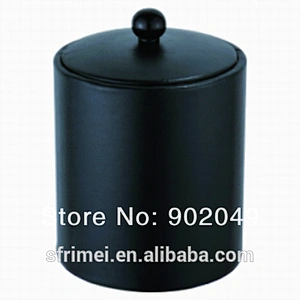 High Quality Stainless Steel And Leather Metal Ice Bucket With Tong&Lid KL-A224