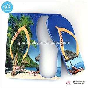 Promotional new design color printing men flip flops beach fashion slippers