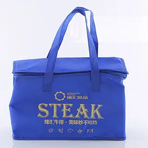 Custom wholesale blue insulated bags for food packaging